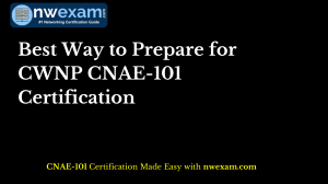 CWNP CNAE-101 Certification: Exam Prep & Practice Questions