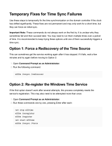 Time Sync Failure Fixes: Temporary Solutions Guide