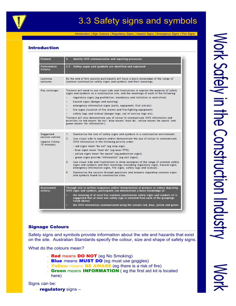 Workplace Safety Signs & Symbols: OHS Guide for Construction Industry