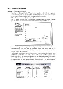 World Trade: Gravity Model Problem Set