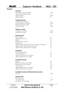 M32 L-VEE Engine Handbook: Camshaft, Crankshaft, Cylinder Head