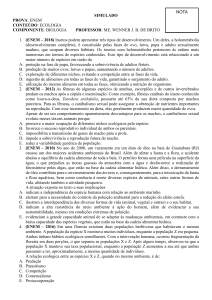 Simulado ENEM Ecologia