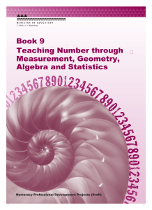 Teaching Number through Measurement, Geometry, Algebra & Statistics