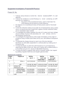 XII Physics Investigatory Projects & Student Allotment