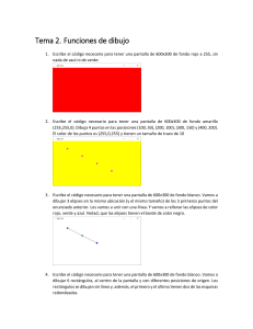Cuaderno de ejercicios de funciones de dibujo en Processing