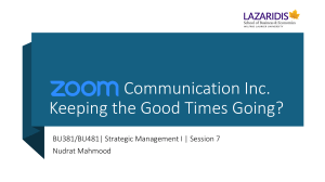 Zoom Strategic Management: Analysis & Future Growth