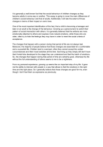 Children vs. Adult Social Behavior: Impact of Developmental Changes