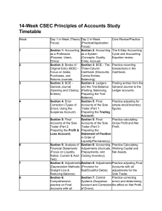 CSEC Principles of Accounts Study Timetable | 14-Week Exam Prep
