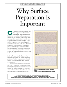 Why Surface Preparation Is Important: Coatings Applicator Training