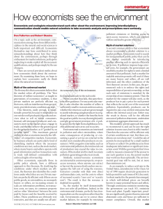 How Economists See the Environment: Myths, Markets & Policy Solutions