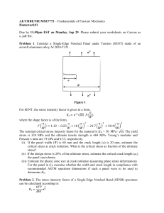 Fracture Mechanics Homework: Stress Intensity & Crack Growth