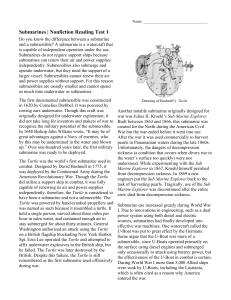 Submarines: Nonfiction Reading Test | History & Technology