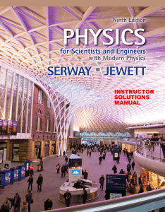 Physics Instructor Solutions Manual, 9th Edition