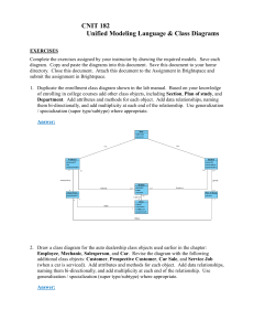 CNIT 182 UML & Class Diagrams Exercises: Enrollment & Dealership Models