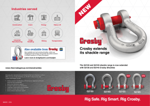 Crosby Shackles: New S2135 & S2145 - Rigging Solutions