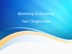 Skimming vs Scanning: Year 7 English Reading Skills & Practice