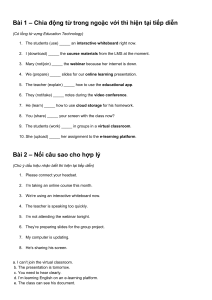 Present Continuous Tense Exercises with EdTech Vocabulary