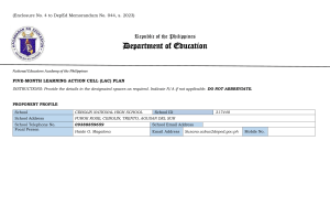 DepEd Five-Month LAC Plan: Teacher Professional Development (2023)