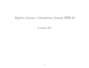 Algebra Lineare: Autovalori, Autovettori, Autospazi