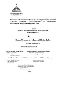 Anticancer Effects of Velcade, Interferon, & Antibodies on Myeloma Cells