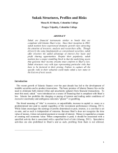 Sukuk Structures, Profiles, and Risks