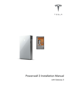 Powerwall 3 Installation Manual with Gateway 3