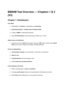 BBB4M Test Overview: Globalization & Political Economy