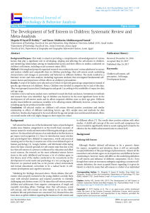 Children's Self-Esteem Development: Systematic Review & Meta-Analysis