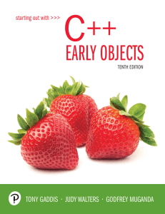 Starting Out with C++ Early Objects, 10th Edition - Programming Textbook