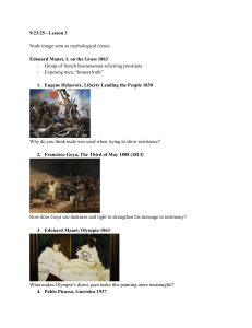 Art History Lecture Notes: Manet, Goya, Picasso, Duchamp & More