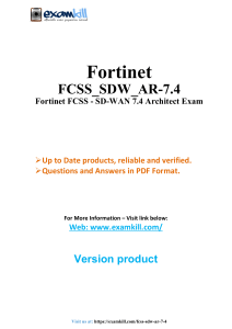 Fortinet FCSS SD-WAN 7.4 Architect Exam Questions