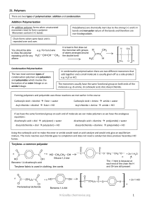 Polymers: Addition, Condensation, Proteins, DNA - Chemistry Revision Guide