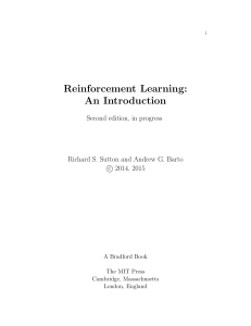 Sutton and Barto - Reinforcement Learning An Introduction