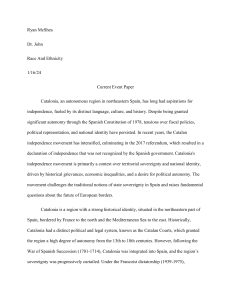 Catalan Independence: A Political Geography Analysis