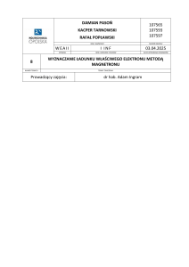 Metoda Magnetronowa: Sprawozdanie z Laboratorium
