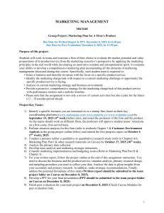 Marketing Plan Project: MKT640 Assignment