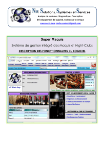 Manuel d'utilisation du logiciel Super Maquis
