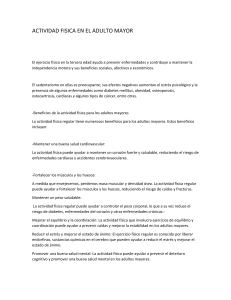 ACTIVIDAD FISICA EN EL ADULTO MAYOR