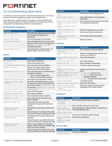 FortiOS 7.4 CLI Troubleshooting Cheat Sheet