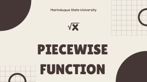 Piecewise Functions & Limits: Calculus Presentation