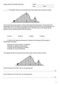 Energy Stores & Transfers Physics Quiz