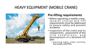 Mobile Crane Safety: Pre-Lift & Operation Requirements