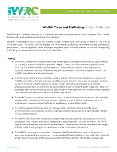 IWRC Trade and Trafficking Position Statement