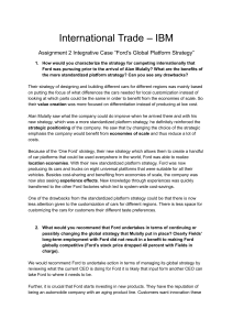 Ford's Global Platform Strategy: International Trade & Business Analysis