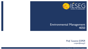 Environmental Management: Sustainable Business Models