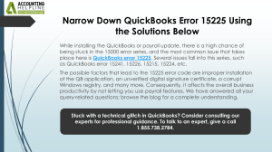 QuickBooks Error 15225: Fix Guide & Solutions