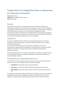 Integridad de Datos en IoT: Detecci&oacute;n y Prevenci&oacute;n