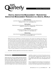 Digital Innovation Management Research in a Digital World