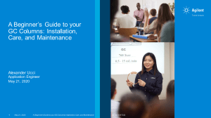 GC Column Installation, Care & Maintenance Guide