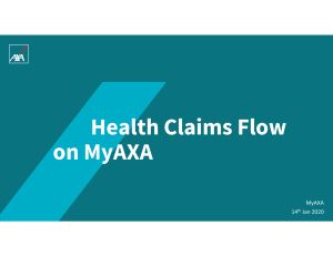 MyAXA Health Claims Flow Guide: Registration, Filing & Tracking